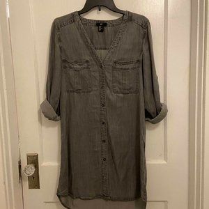 H&M women's shirt dress - 6 - Gray